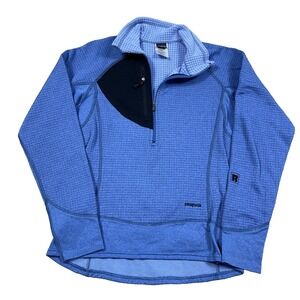 Patagonia R1 Sweater Women Medium Purple Pullover Half Zip Micro Waffle Fleece